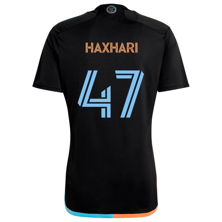 Niño Camiseta Klevis Haxhari #47 Negro Naranja Azul 2ª Equipación 2024/25 La Camisa México