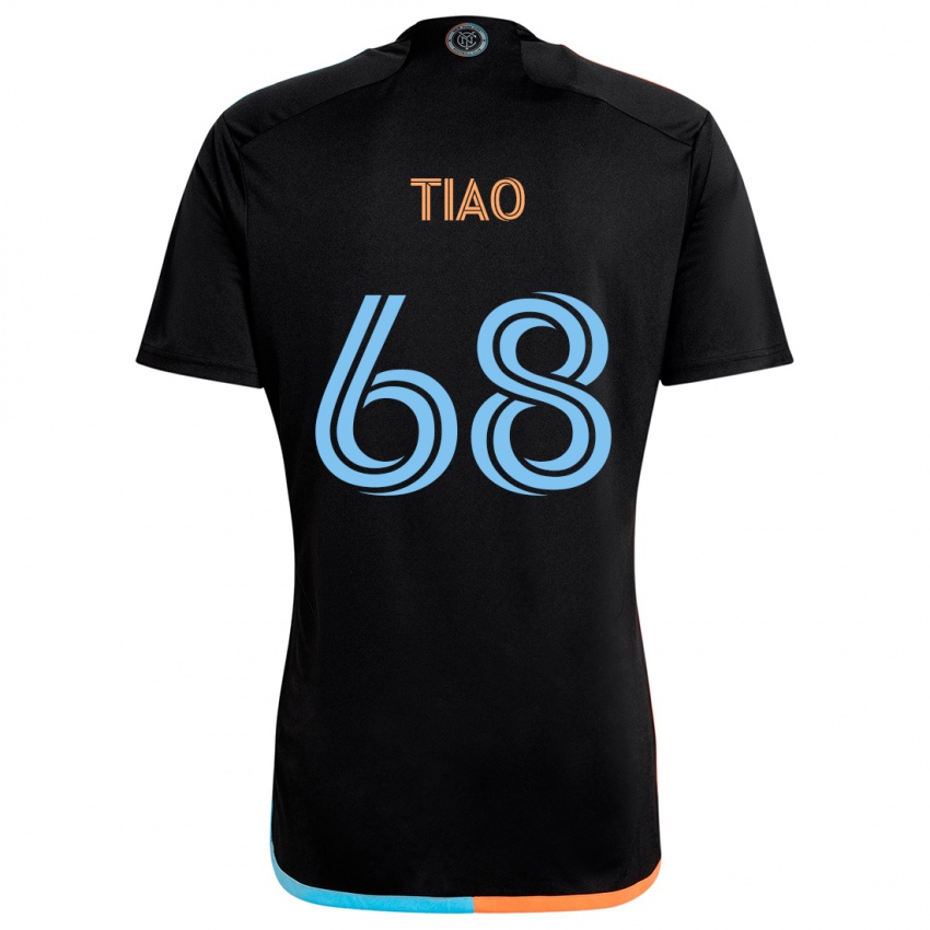 Niño Camiseta Christopher Tiao #68 Negro Naranja Azul 2ª Equipación 2024/25 La Camisa México