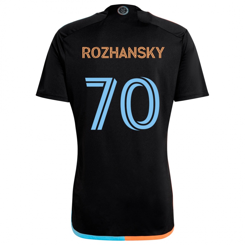 Niño Camiseta Jake Rozhansky #70 Negro Naranja Azul 2ª Equipación 2024/25 La Camisa México