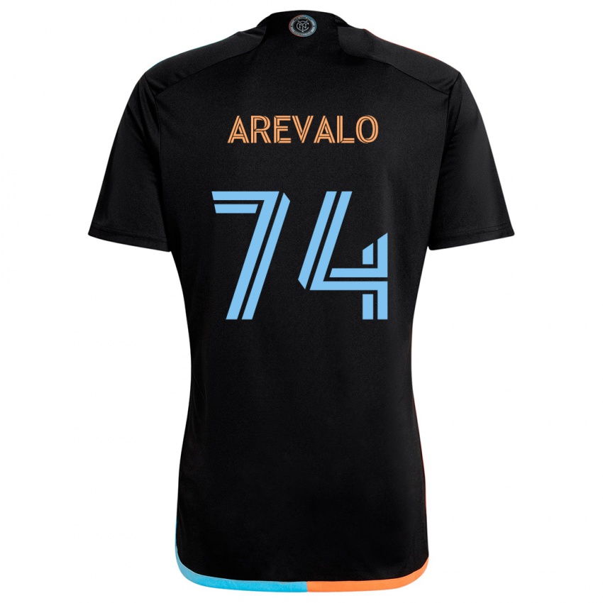 Niño Camiseta Ronny Arévalo #74 Negro Naranja Azul 2ª Equipación 2024/25 La Camisa México