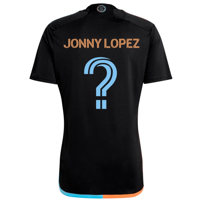 Niño Camiseta Jonny Lopez #0 Negro Naranja Azul 2ª Equipación 2024/25 La Camisa México