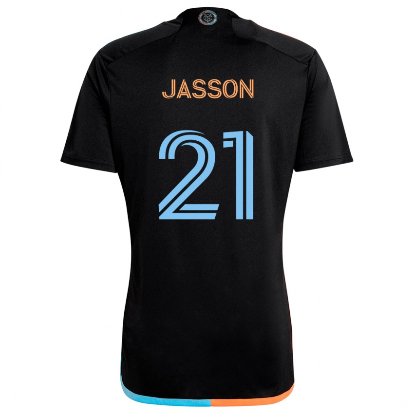 Niño Camiseta Andres Jasson #21 Negro Naranja Azul 2ª Equipación 2024/25 La Camisa México