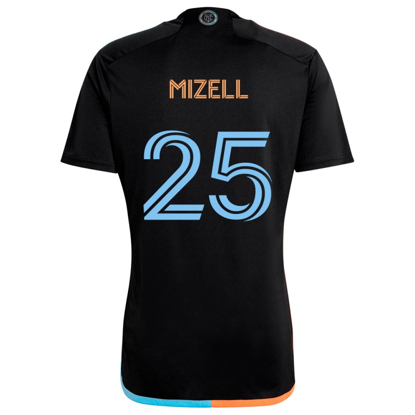 Niño Camiseta Cody Mizell #25 Negro Naranja Azul 2ª Equipación 2024/25 La Camisa México