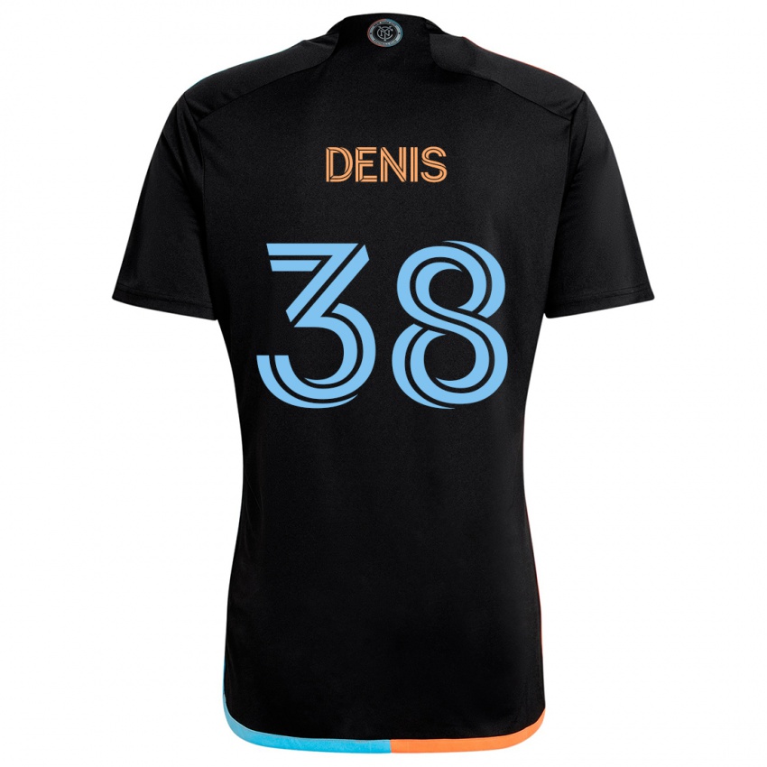 Niño Camiseta John Denis #38 Negro Naranja Azul 2ª Equipación 2024/25 La Camisa México