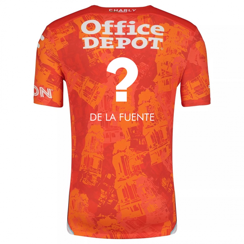 Niño Camiseta Paulino De La Fuente #0 Naranja Blanco 2ª Equipación 2024/25 La Camisa México