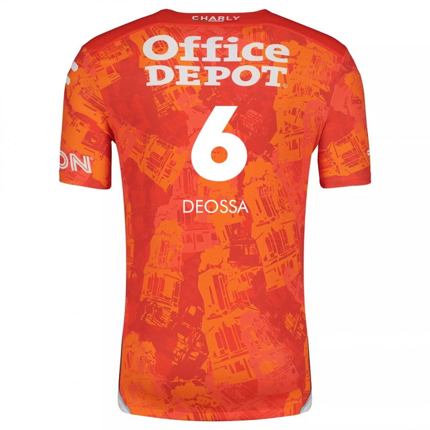 Niño Camiseta Nelson Deossa #6 Naranja Blanco 2ª Equipación 2024/25 La Camisa México