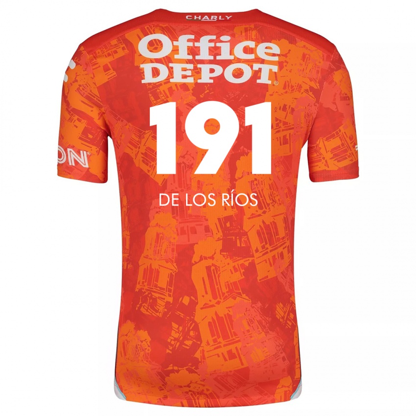 Niño Camiseta Sergio De Los Ríos #191 Naranja Blanco 2ª Equipación 2024/25 La Camisa México