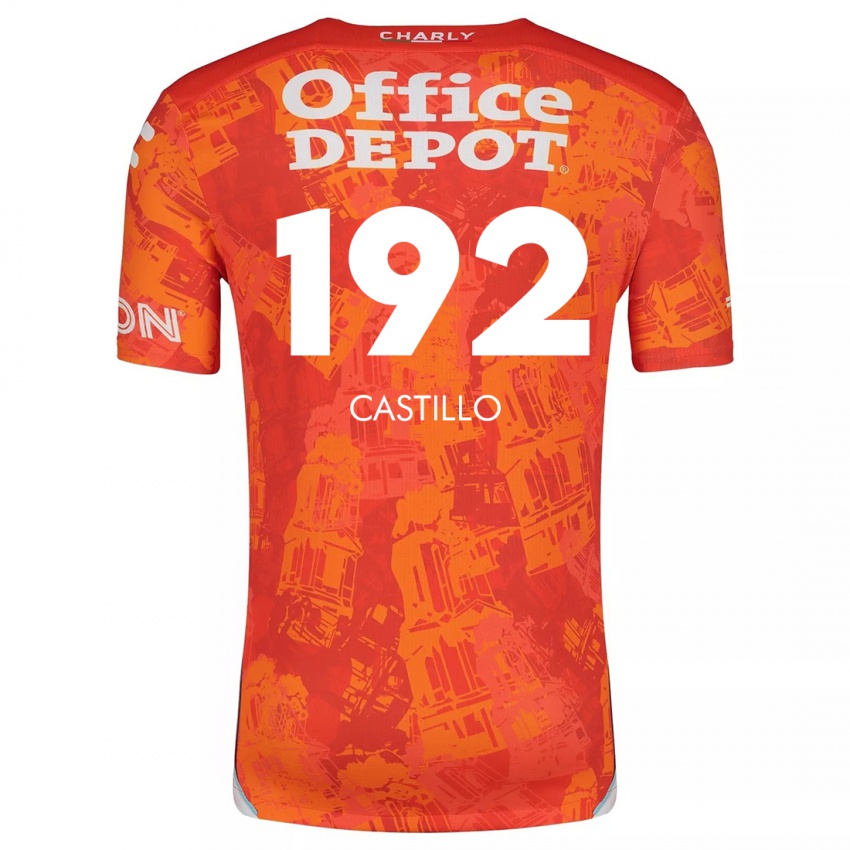 Niño Camiseta José Castillo #192 Naranja Blanco 2ª Equipación 2024/25 La Camisa México