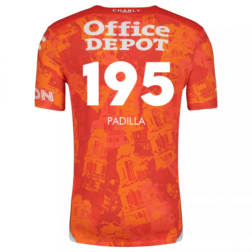 Niño Camiseta Ángel Padilla #195 Naranja Blanco 2ª Equipación 2024/25 La Camisa México