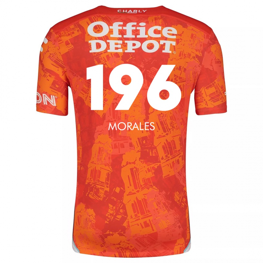 Niño Camiseta Erik Morales #196 Naranja Blanco 2ª Equipación 2024/25 La Camisa México