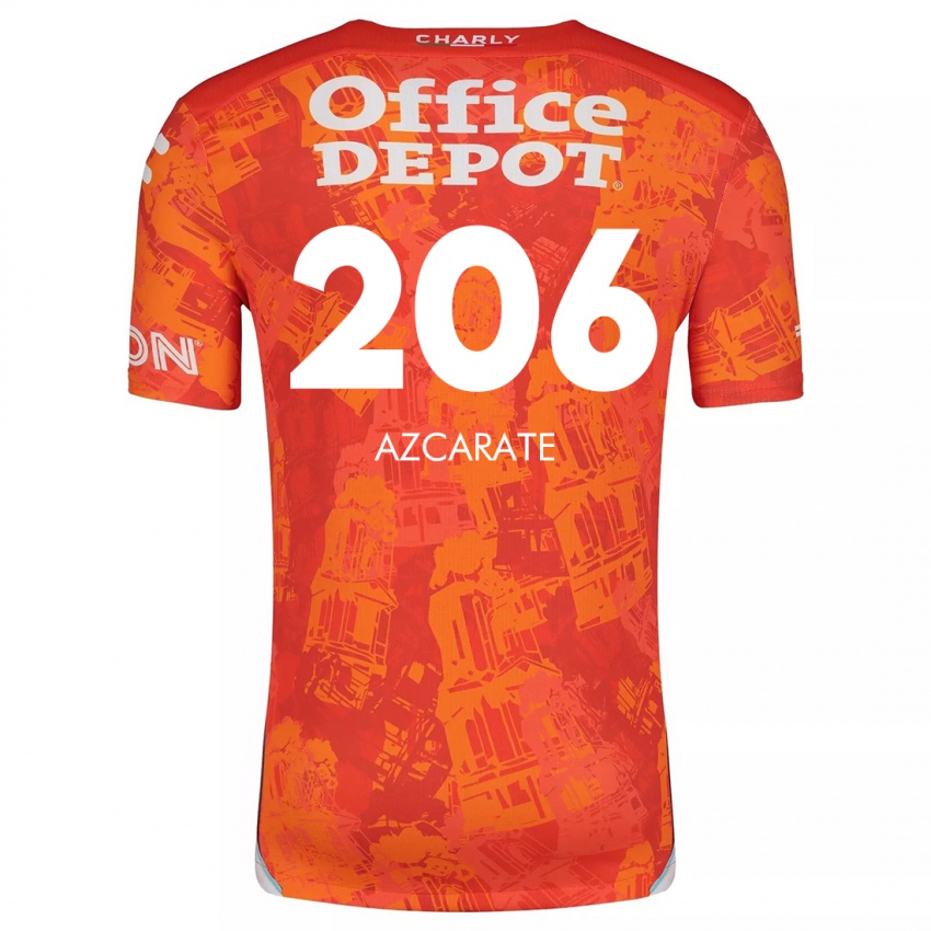 Niño Camiseta Yerar Azcárate #206 Naranja Blanco 2ª Equipación 2024/25 La Camisa México