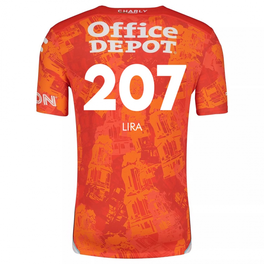 Niño Camiseta Almir Lira #207 Naranja Blanco 2ª Equipación 2024/25 La Camisa México