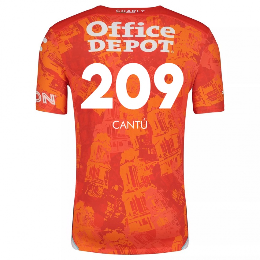 Niño Camiseta Juan Cantú #209 Naranja Blanco 2ª Equipación 2024/25 La Camisa México