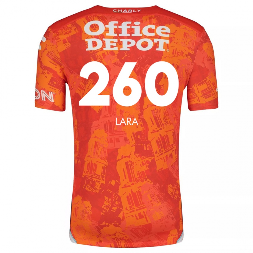 Niño Camiseta Jesús Lara #260 Naranja Blanco 2ª Equipación 2024/25 La Camisa México