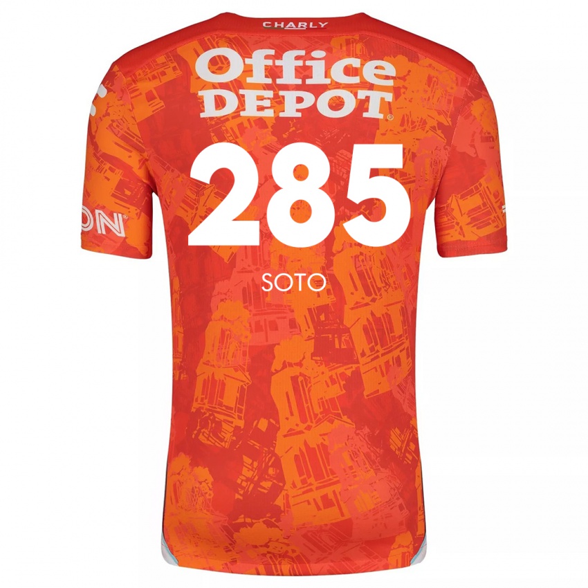 Niño Camiseta Edwin Soto #285 Naranja Blanco 2ª Equipación 2024/25 La Camisa México