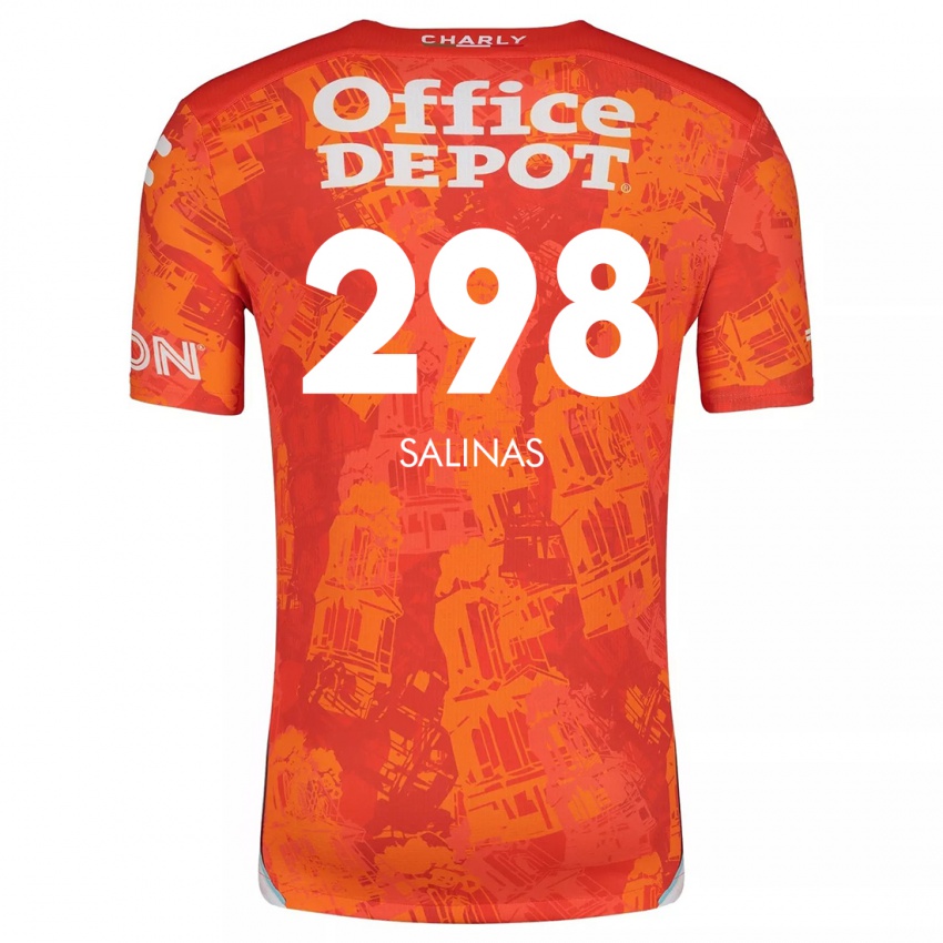 Niño Camiseta Jesús Salinas #298 Naranja Blanco 2ª Equipación 2024/25 La Camisa México