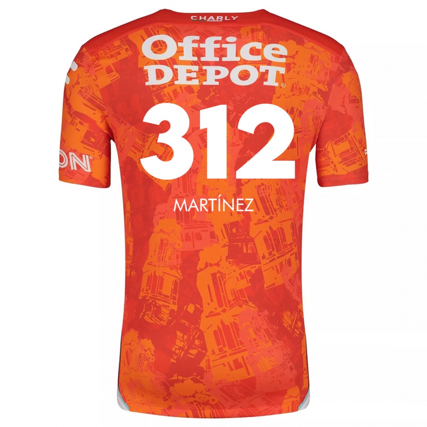 Niño Camiseta Ulises Martínez #312 Naranja Blanco 2ª Equipación 2024/25 La Camisa México