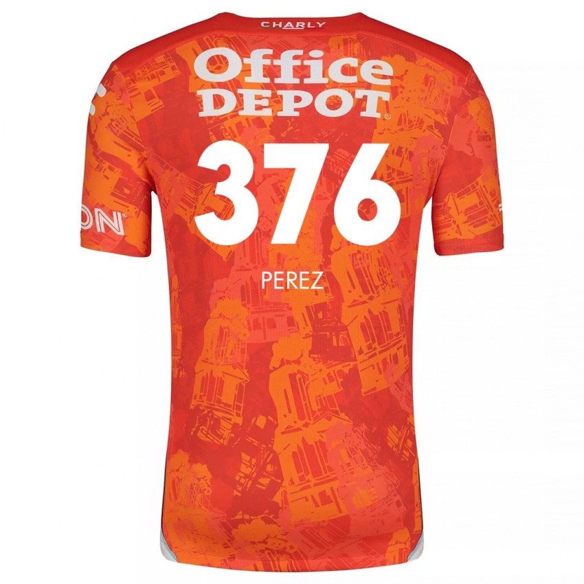 Niño Camiseta Abraham Pérez #376 Naranja Blanco 2ª Equipación 2024/25 La Camisa México