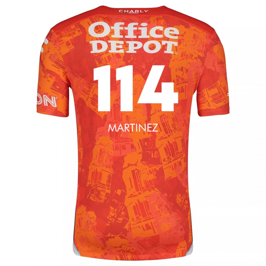 Niño Camiseta Jesús Martínez #114 Naranja Blanco 2ª Equipación 2024/25 La Camisa México