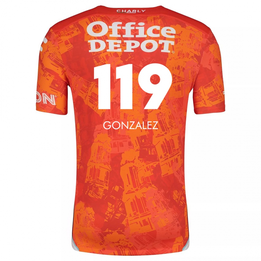 Niño Camiseta Juan González #119 Naranja Blanco 2ª Equipación 2024/25 La Camisa México