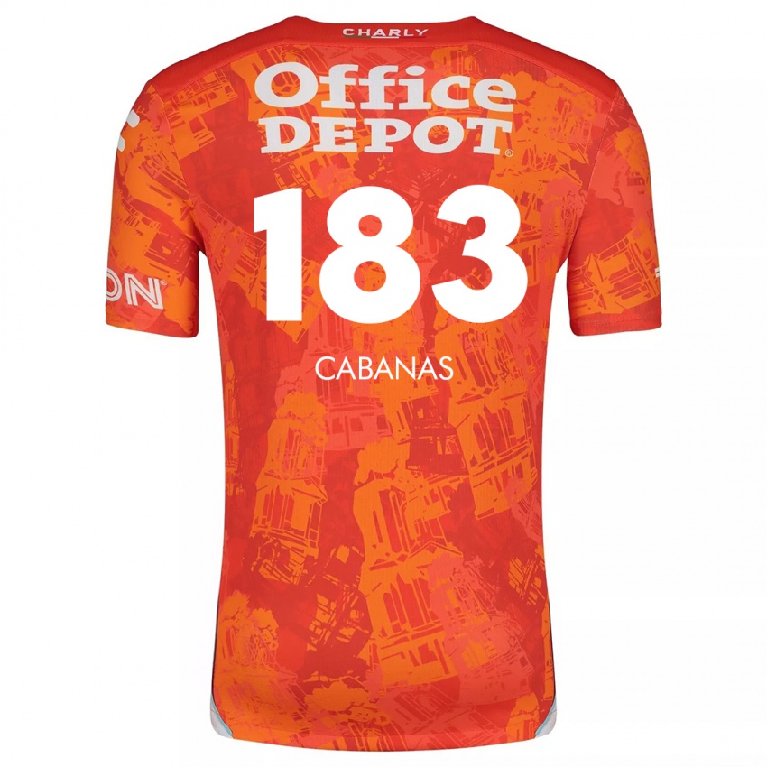 Niño Camiseta Mauricio Cabañas #183 Naranja Blanco 2ª Equipación 2024/25 La Camisa México