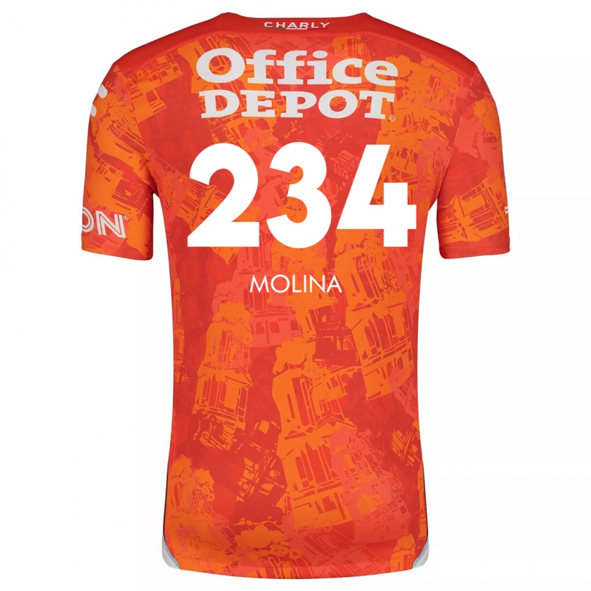 Niño Camiseta Yoshimar Molina #234 Naranja Blanco 2ª Equipación 2024/25 La Camisa México