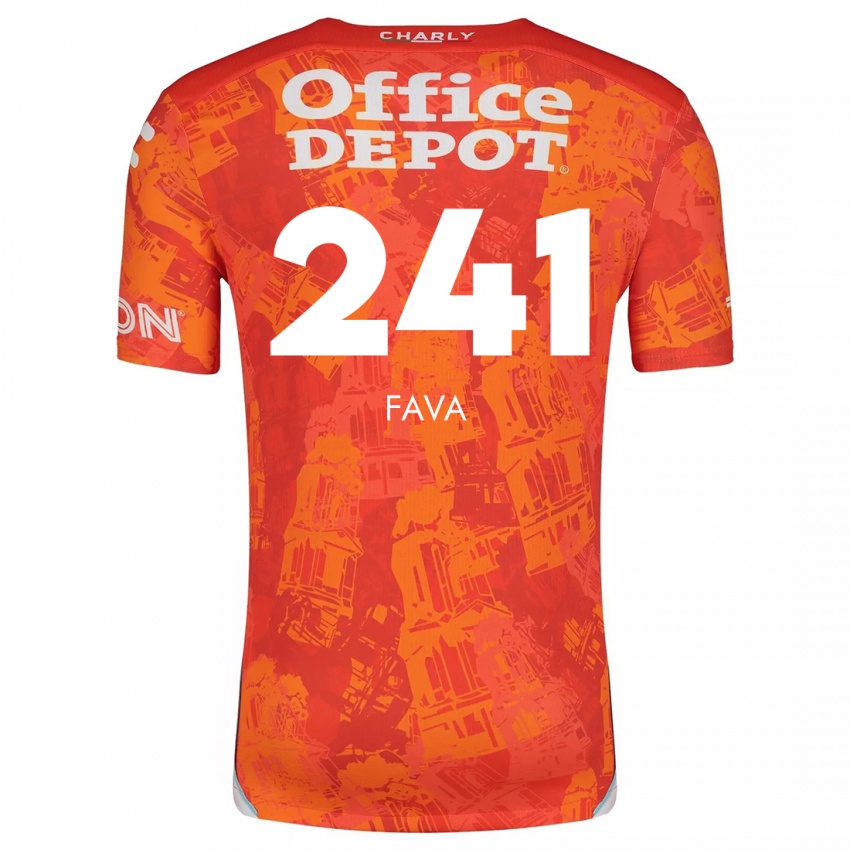 Niño Camiseta Marco Fava #241 Naranja Blanco 2ª Equipación 2024/25 La Camisa México