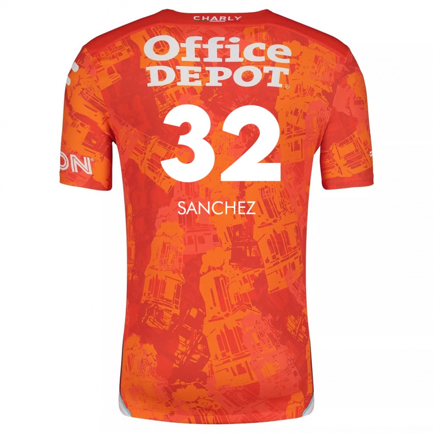 Niño Camiseta Luis Sánchez #32 Naranja Blanco 2ª Equipación 2024/25 La Camisa México