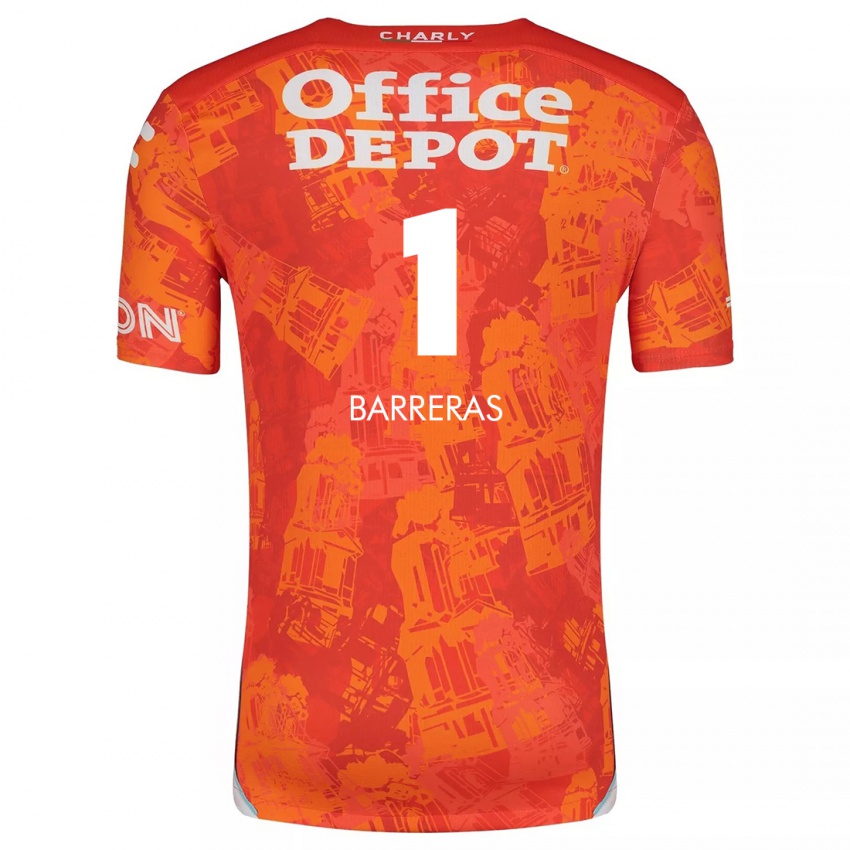 Niño Camiseta Esthefanny Barreras #1 Naranja Blanco 2ª Equipación 2024/25 La Camisa México