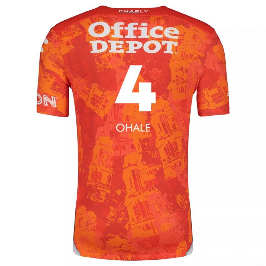 Niño Camiseta Osinachi Ohale #4 Naranja Blanco 2ª Equipación 2024/25 La Camisa México