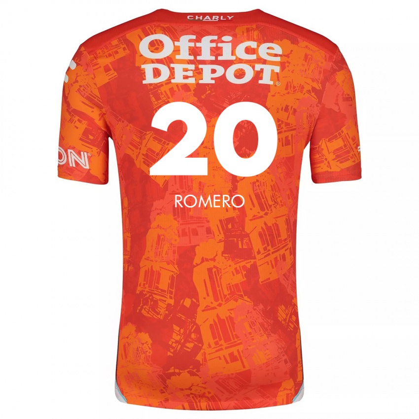 Niño Camiseta Tamara Romero #20 Naranja Blanco 2ª Equipación 2024/25 La Camisa México