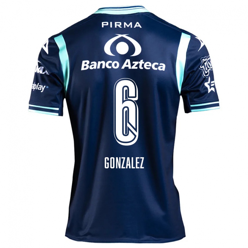 Niño Camiseta Pablo González #6 Azul Marino 2ª Equipación 2024/25 La Camisa México