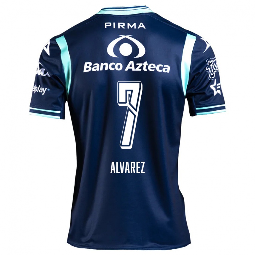 Niño Camiseta Daniel Álvarez #7 Azul Marino 2ª Equipación 2024/25 La Camisa México