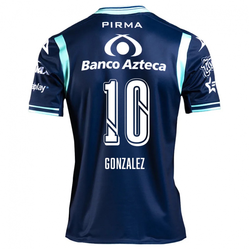 Niño Camiseta Jair González #10 Azul Marino 2ª Equipación 2024/25 La Camisa México