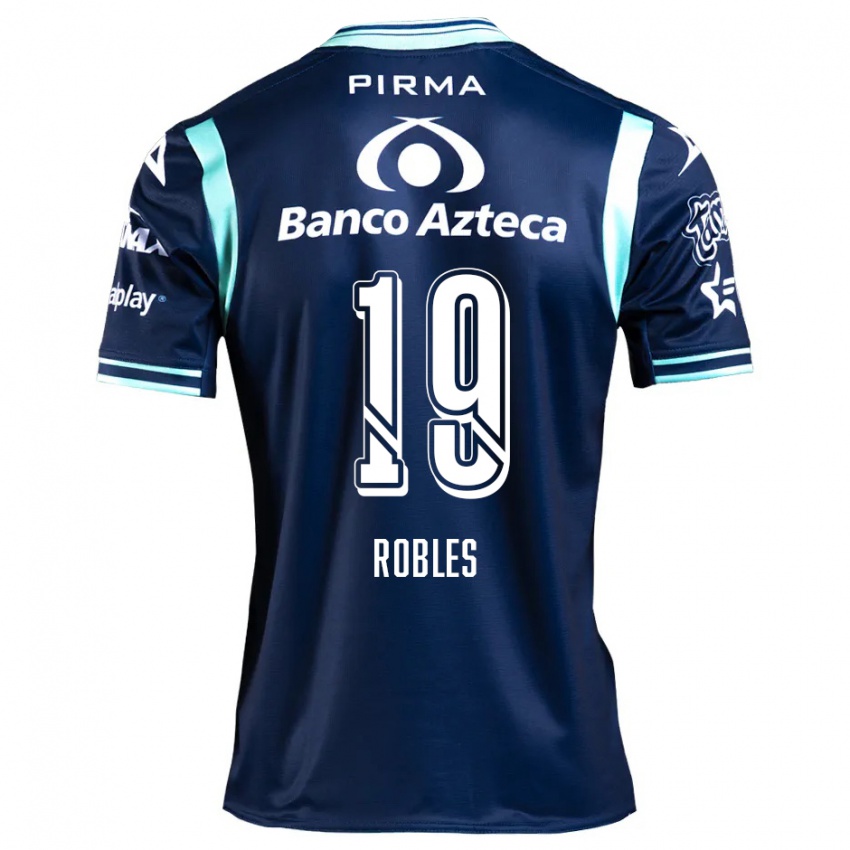 Niño Camiseta Ángel Robles #19 Azul Marino 2ª Equipación 2024/25 La Camisa México