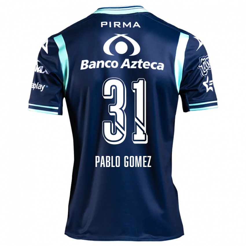 Niño Camiseta Juan Pablo Gómez #31 Azul Marino 2ª Equipación 2024/25 La Camisa México