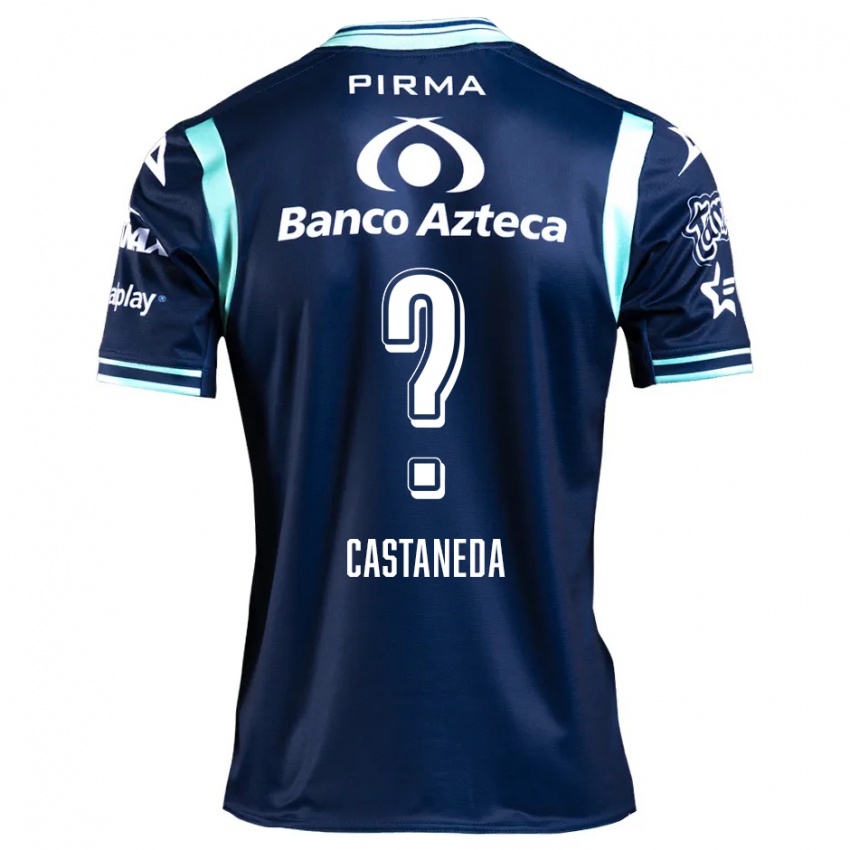 Niño Camiseta Christian Castañeda #0 Azul Marino 2ª Equipación 2024/25 La Camisa México