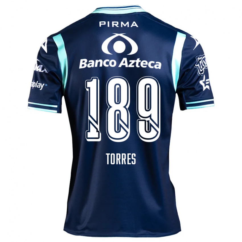 Niño Camiseta Dylan Torres #189 Azul Marino 2ª Equipación 2024/25 La Camisa México