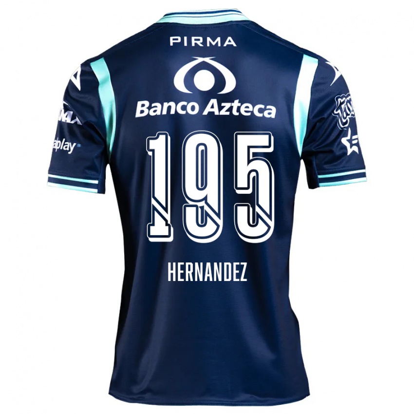 Niño Camiseta Daniel Hernández #195 Azul Marino 2ª Equipación 2024/25 La Camisa México