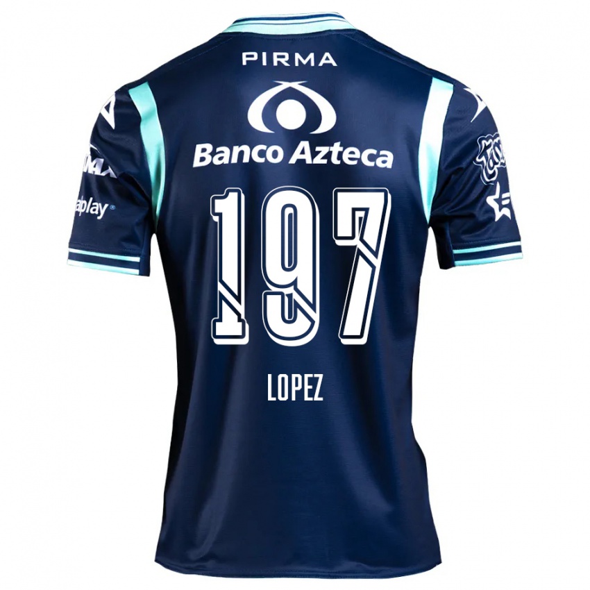 Niño Camiseta Sebastián López #197 Azul Marino 2ª Equipación 2024/25 La Camisa México