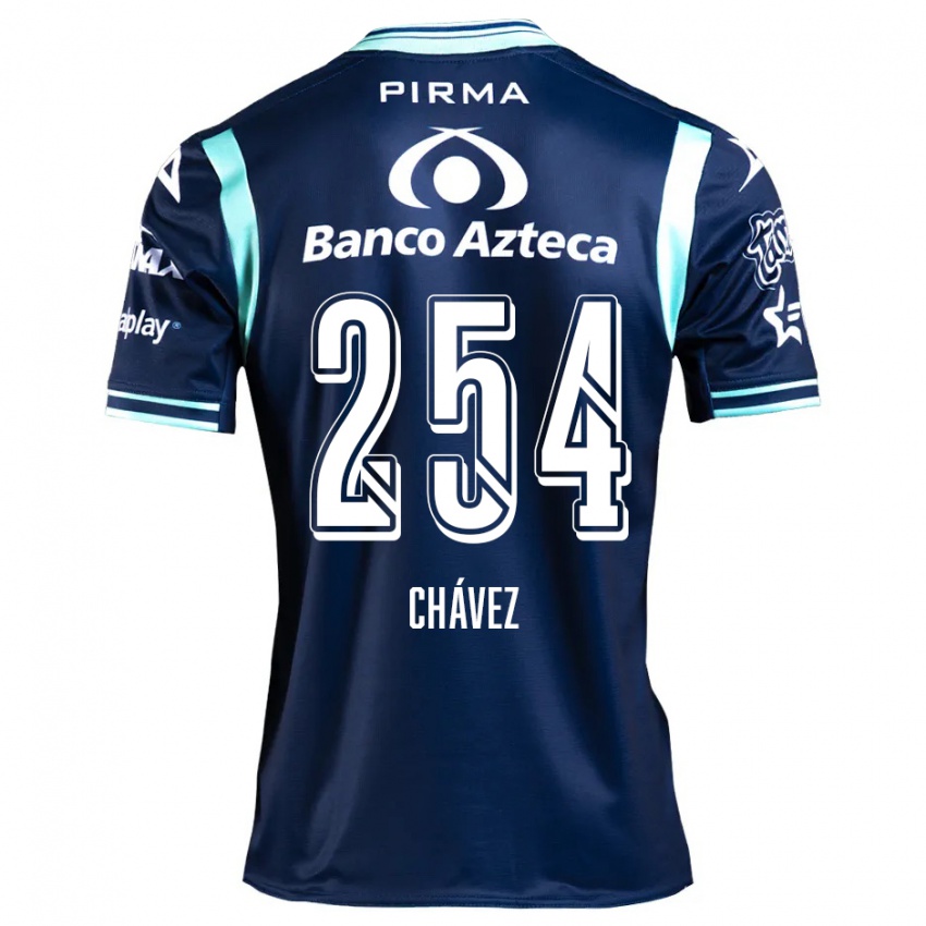 Niño Camiseta José Chávez #254 Azul Marino 2ª Equipación 2024/25 La Camisa México