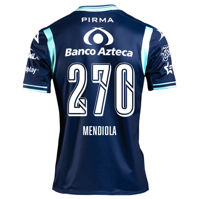 Niño Camiseta Carlos Mendiola #270 Azul Marino 2ª Equipación 2024/25 La Camisa México