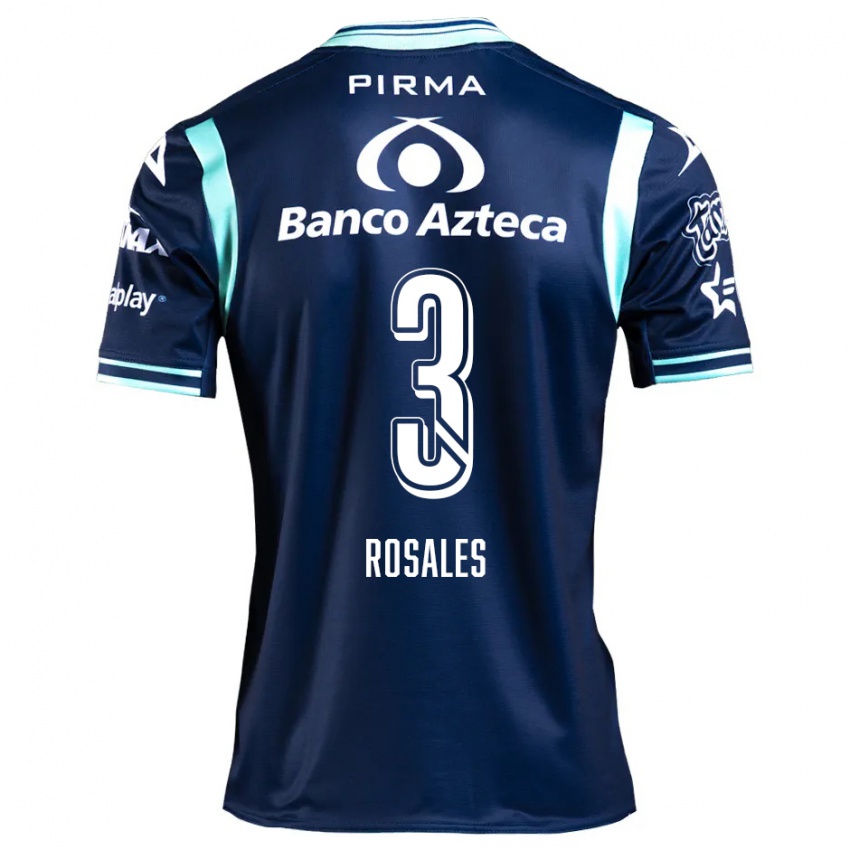 Niño Camiseta Fátima Rosales #3 Azul Marino 2ª Equipación 2024/25 La Camisa México