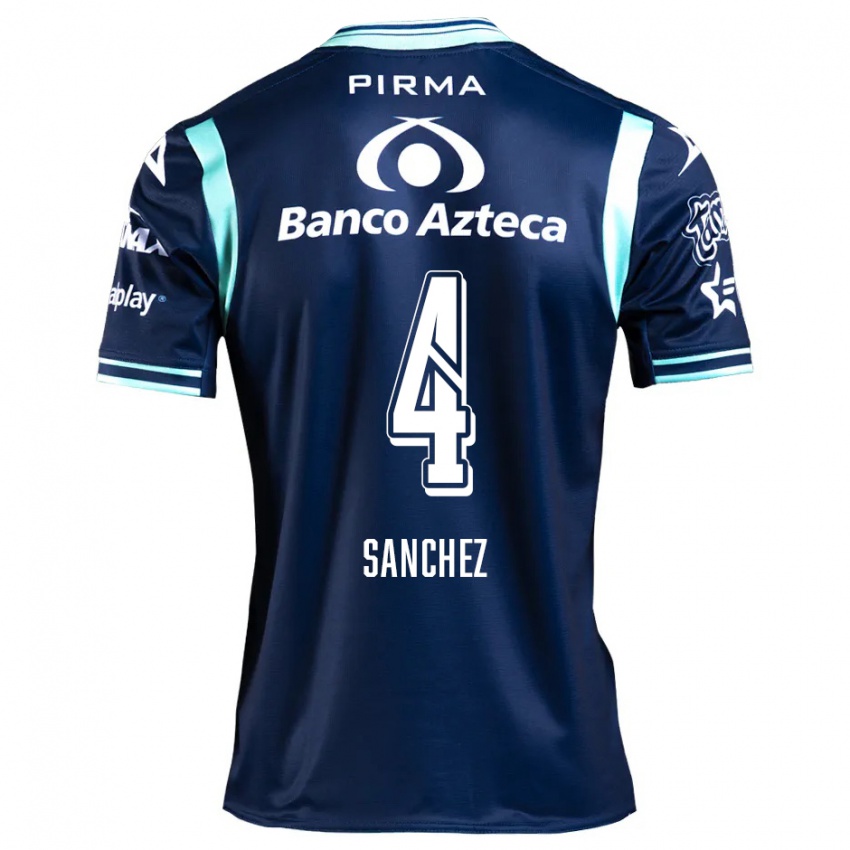 Niño Camiseta Liliana Sánchez #4 Azul Marino 2ª Equipación 2024/25 La Camisa México