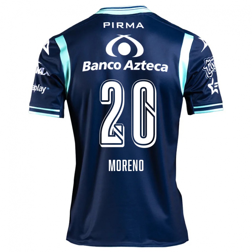 Niño Camiseta Ximena Moreno #20 Azul Marino 2ª Equipación 2024/25 La Camisa México