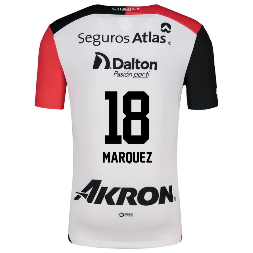 Niño Camiseta Jeremy Márquez #18 Blanco Rojo Negro 2ª Equipación 2024/25 La Camisa México