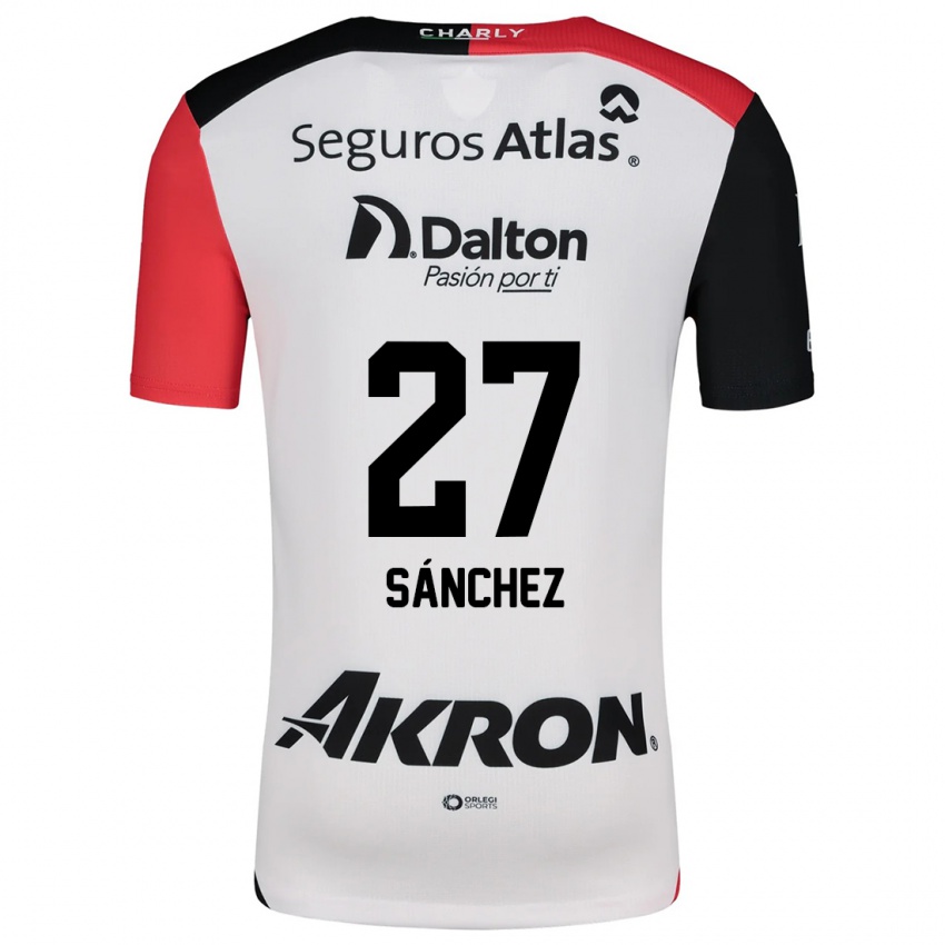 Niño Camiseta Antonio Sánchez #27 Blanco Rojo Negro 2ª Equipación 2024/25 La Camisa México