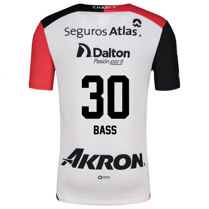 Niño Camiseta Abraham Bass #30 Blanco Rojo Negro 2ª Equipación 2024/25 La Camisa México