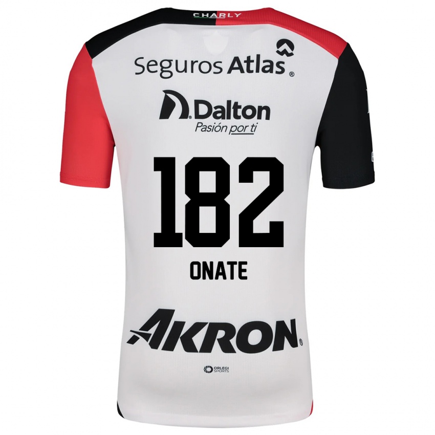 Niño Camiseta Axel Oñate #182 Blanco Rojo Negro 2ª Equipación 2024/25 La Camisa México