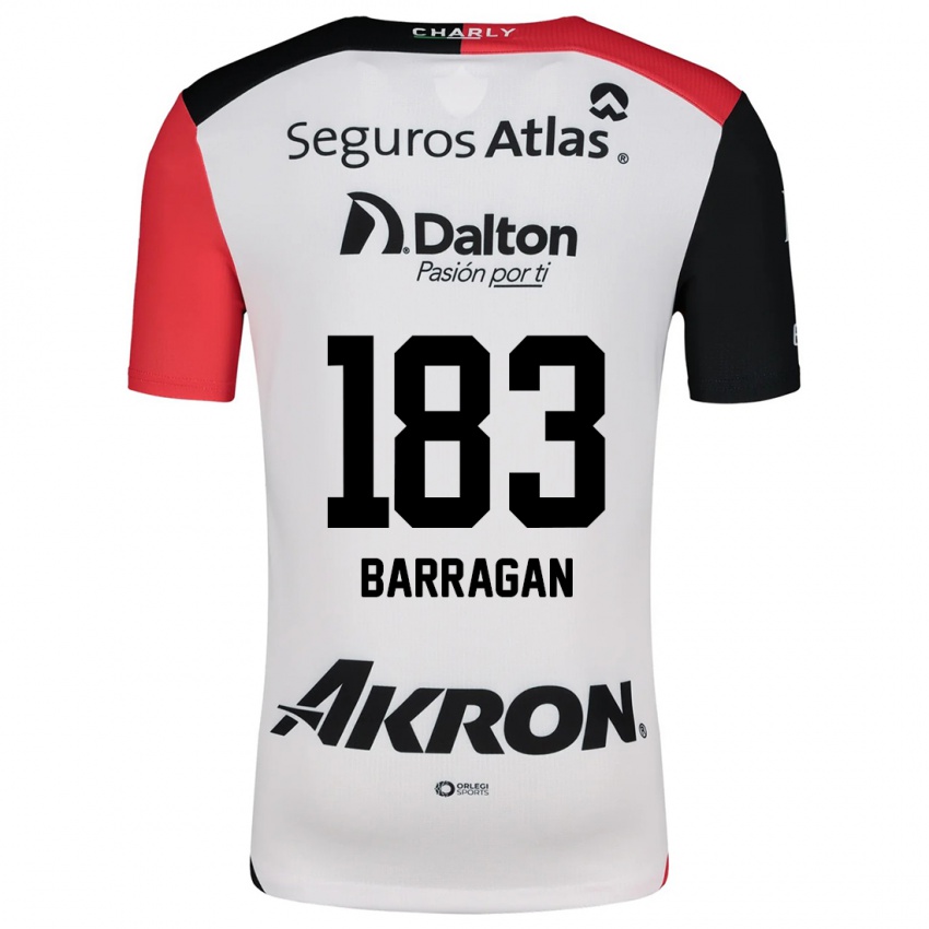 Niño Camiseta Roberto Barragán #183 Blanco Rojo Negro 2ª Equipación 2024/25 La Camisa México